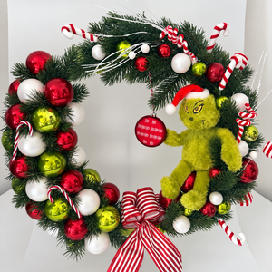 Grincs karácsonya � kézzel készített kopogtató - karácsony - adventi díszek - adventi ajtódísz - Meska.hu