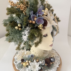 Frozen - elegáns karácsonyi fejkompozíció - karácsony - adventi díszek - adventi asztaldísz - Meska.hu