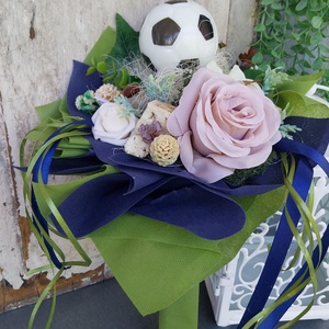 Ovis ballagási csokor - foci - Meska.hu