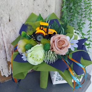 Ovis ballagási csokor - traktor - Meska.hu