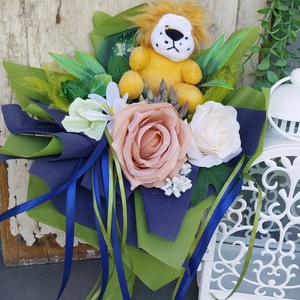 Ovis ballagási csokor plüss oroszlán - Meska.hu