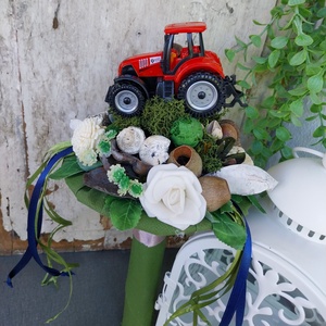 Ovis ballagási csokor - traktor - Meska.hu