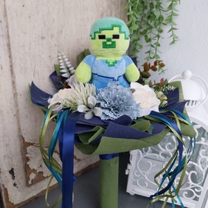 Ovis ballagási csokor - Minecraft  - otthon & életmód - virágdekoráció - virágok - virágcsokor - Meska.hu
