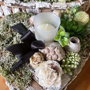 Szív alakú sírdísz gyertyával selyem és szárazvirágokból - otthon & életmód - vallás - temetkezési tárgy - sírdísz, kegyeleti dísz - Meska.hu Szív alakú sírdísz gyertyával selyem és szárazvirágokból - otthon & életmód - vallás - temetkezési tárgy - sírdísz, kegyeleti dísz - Meska.hu