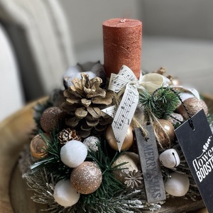 Elegáns karácsonyi asztaldísz - Meska.hu