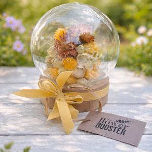 Szárazvirág dekoráció üveggömbben, Esküvő, Dekoráció, Asztaldísz, Virágkötés, MESKA