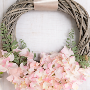 Tavaszi ajtódísz hortenziával - otthon & életmód - dekoráció - ajtó- és ablak dekoráció - ajtódísz & kopogtató - Meska.hu