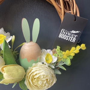 Húsvéti ajtódísz háncs koszorún fa nyuszival - ünnepi díszek, dekorációk - húsvéti díszek és dekorációk - húsvéti ajtódísz, kopogtató - Meska.hu