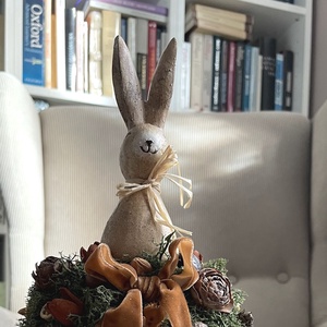 Húsvéti asztaldísz nyuszival és termésekkel - ünnepi díszek, dekorációk - húsvéti díszek és dekorációk - húsvéti asztaldíszek - Meska.hu
