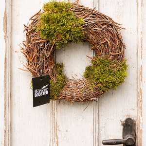 Tavaszi nyírfaágból és mohából készített nagy ajtódísz - otthon & életmód - dekoráció - ajtó- és ablak dekoráció - ajtódísz & kopogtató - Meska.hu