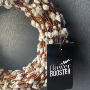 Csodás tavaszi barkakoszorú ajtóra, Húsvétra - ünnepi díszek, dekorációk - húsvéti díszek és dekorációk - húsvéti ajtódísz, kopogtató - Meska.hu