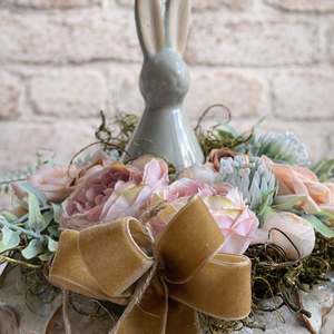 Húsvéti pasztell asztaldísz nyuszival  - ünnepi díszek, dekorációk - húsvéti díszek és dekorációk - húsvéti asztaldíszek - Meska.hu