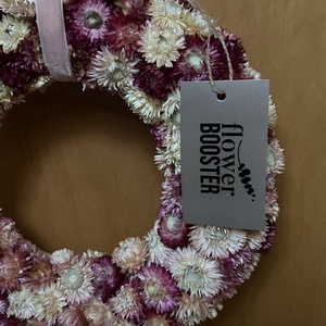 Szárított szalmarózsa koszorú ajtódísznek, vagy asztaldísznek - otthon & életmód - dekoráció - ajtó- és ablak dekoráció - ajtódísz & kopogtató - Meska.hu