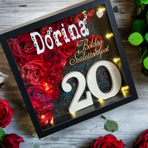 Szülinapi box , Otthon & Életmód, Dekoráció, Virágdísz és tartó, Virágbox, virágdoboz, Dekorgumi, MESKA