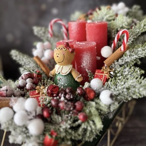 Szánkós adventi dísz - karácsony - adventi díszek - adventi asztaldísz - Meska.hu