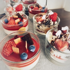 Gyümölcsös panna cotta gyertya - Meska.hu