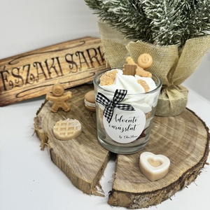 Adventi varázslat poharas gyertya - otthon & életmód - gyertya, illat, aroma - gyertya - Meska.hu