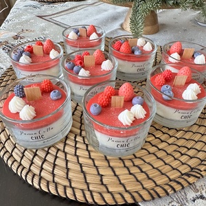 Gyümölcsös panna cotta gyertya - otthon & életmód - gyertya, illat, aroma - gyertya - Meska.hu