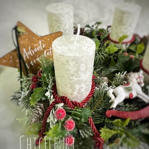 Klasszikus advent - karácsony - karácsonyi lakásdekoráció - ünnepi asztaldekoráció - Meska.hu