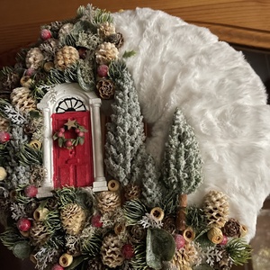 Legyen hó! Téli kopogtató. - otthon & életmód - dekoráció - ajtó- és ablak dekoráció - ajtódísz & kopogtató - Meska.hu