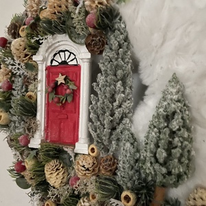 Legyen hó! Téli kopogtató. - otthon & életmód - dekoráció - ajtó- és ablak dekoráció - ajtódísz & kopogtató - Meska.hu