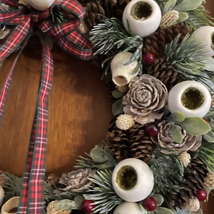 Téli ajtódísz - otthon & életmód - dekoráció - ajtó- és ablak dekoráció - ajtódísz & kopogtató - Meska.hu