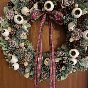 Téli ajtódísz - otthon & életmód - dekoráció - ajtó- és ablak dekoráció - ajtódísz & kopogtató - Meska.hu