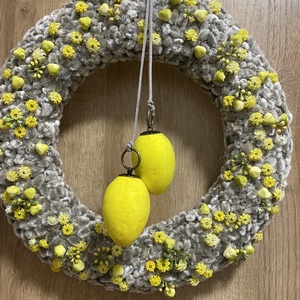 Tavaszi barkaszemes kopogtató, Otthon & Életmód, Dekoráció, Ajtó- és ablak dekoráció, Ajtódísz & Kopogtató, Virágkötés, MESKA