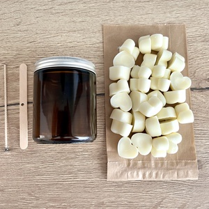 DIY szójaviasz gyertya, szív alakú illatosított viasszal, DIY (Csináld magad), Egységcsomag, Gyertya-, mécseskészítés, MESKA