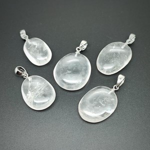 Lencse medál Hegyikristály 2-3cm (MDG), Ékszer, Nyaklánc, Medál, , MESKA