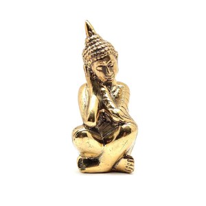 Réz figura pihenő Buddha arany 9x4cm - Meska.hu
