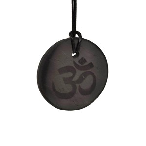 Shungit medál gravírozott ohm 30mm - Meska.hu
