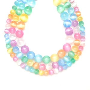 Szelenit szinezett vegyes golyó 8-8,5mm  ékszerkészítő alapanyag (füzér), Kellékek & szerszámok, Ásvány alapanyag, Ásványfüzér, , MESKA