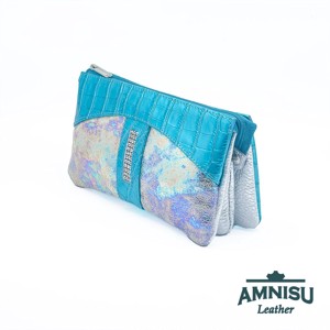 Türkizkék lakk krokkómintás - hologramos egyenes swarovski köves női bőr pénztárca G6020-3009 - táska & tok - pénztárca & más tok - pénztárca - női pénztárca - Meska.hu