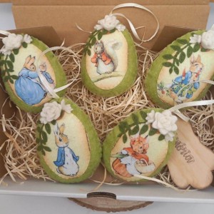 Húsvéti tojások, dobozban - zöld - otthon & életmód - dekoráció - fali és függő dekoráció - falra akasztható dekor - Meska.hu