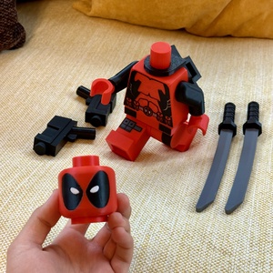 3D lego Deadpool figura - játék & sport - plüssállat & játékfigura - más figura - Meska.hu