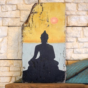 ELADVA Buddha, Művészet, Festmény, Akril, Famegmunkálás, Festészet, MESKA