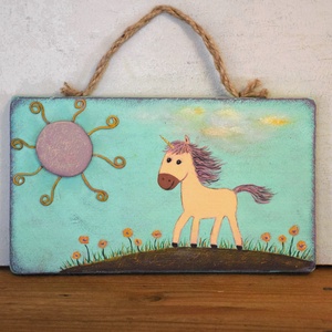 Unikornis, Művészet, Festmény, Akril, Festészet, MESKA