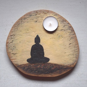 Buddha mécsestartó - Meska.hu