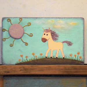 Unikornis, Művészet, Festmény, Akril, Festészet, MESKA