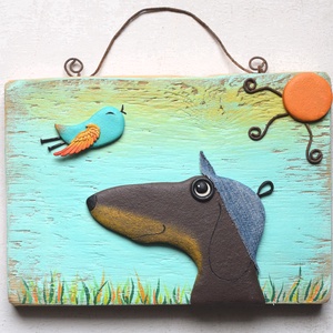 Sapis tacsi, Művészet, Festmény, Akril, Famegmunkálás, Festészet, MESKA