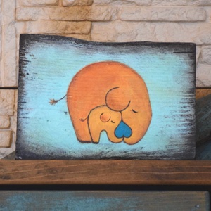 Anyai ölelés, Művészet, Festmény, Akril, Festészet, MESKA