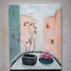 Virágok a párkányon - Meska.hu