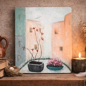 Virágok a párkányon - Meska.hu