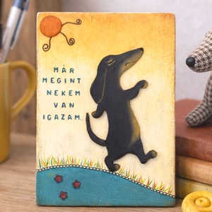 Magabiztos tacsi, Művészet, Festmény, Akril, Famegmunkálás, Festészet, MESKA