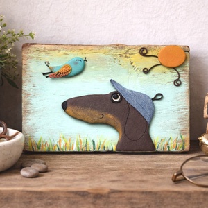 Sapis tacsi, Művészet, Festmény, Akril, Famegmunkálás, Festészet, MESKA