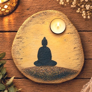 Buddha mécsestartó - Meska.hu