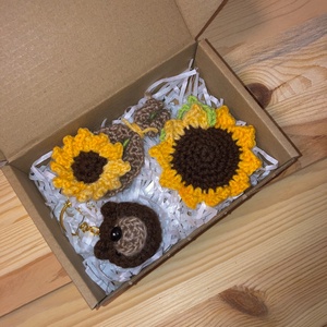 Sunny Bear Gift set??, Táska & Tok, Kulcstartó & Táskadísz, Kulcstartó, Ékszerkészítés, Horgolás, MESKA