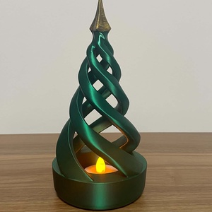  Spirál karácsonyfa mécsestartó � 3D nyomtatott dekoráció - karácsony - adventi díszek - adventi asztaldísz - Meska.hu
