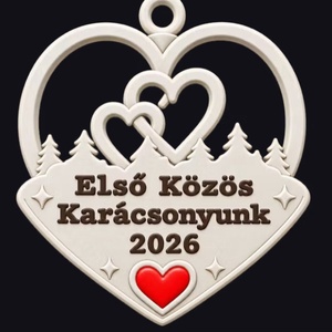 Első közös karácsony – személyre szabható szív alakú dísz, Karácsony, Karácsonyi lakásdekoráció, Karácsonyfadíszek, , Tedd igazán emlékezetessé a házasok első közös karácsonyát egy különleges, személyre szabható karác..., MESKA